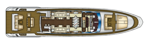 Схема палубы AZIMUT 120SL - фотография 2